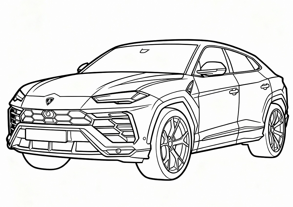 Lamborghini Urus - kolorowanka do druku