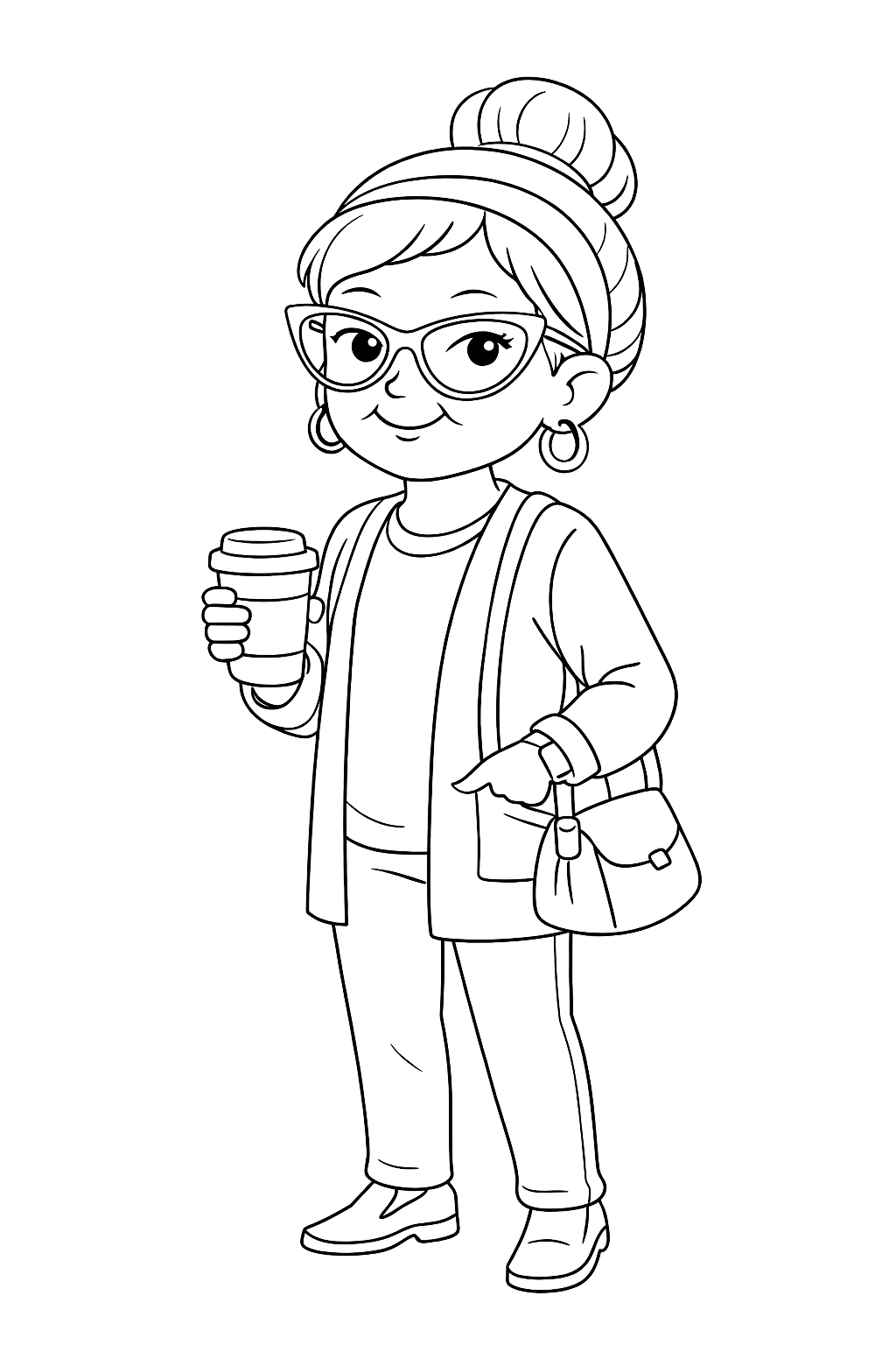 Babcia - kolorowanka do druku