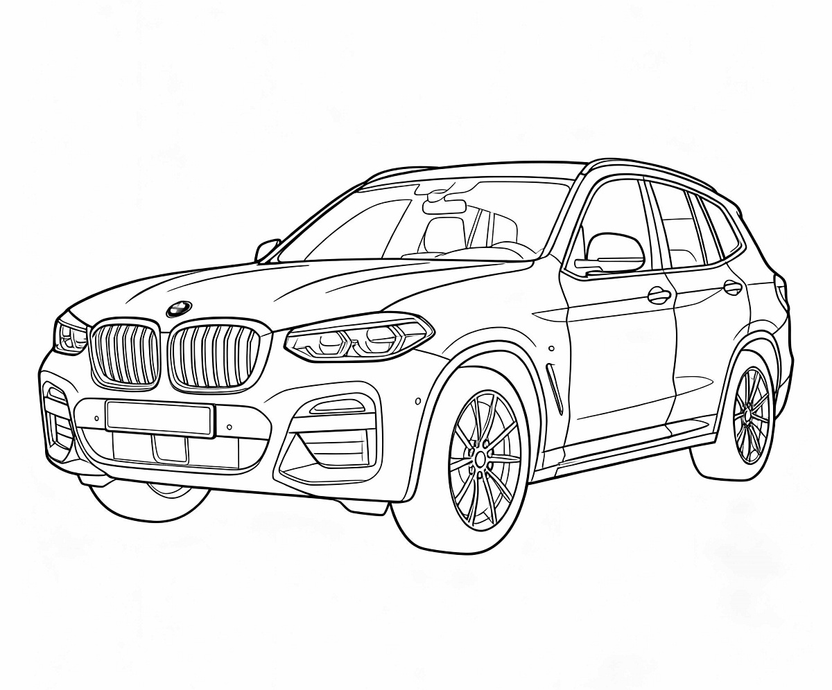 BMW X3 - kolorowanka do druku