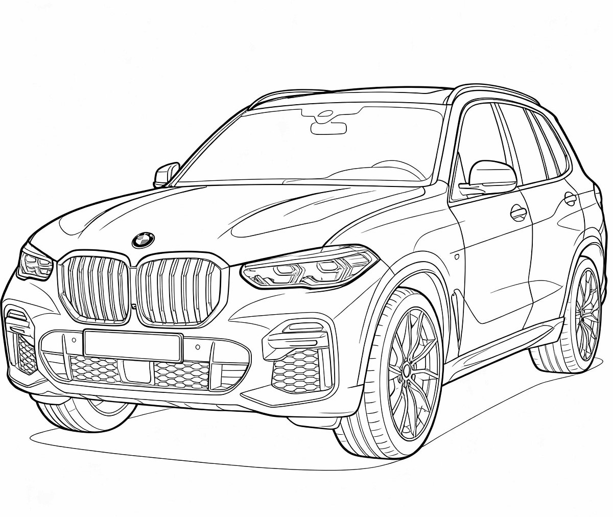 BMW X5 - kolorowanka do druku