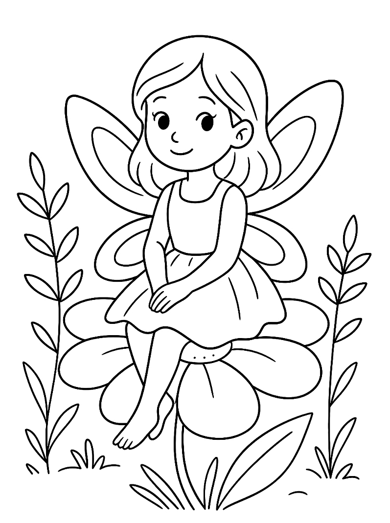 Calineczka - kolorowanka do druku