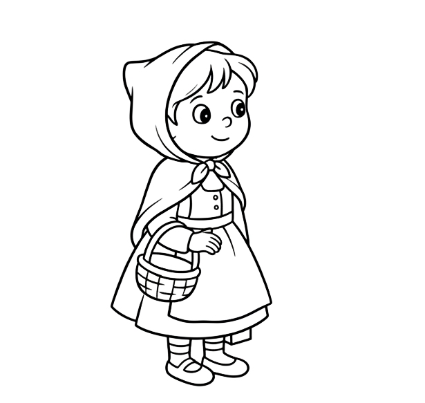 Czerwony Kapturek - kolorowanka do druku