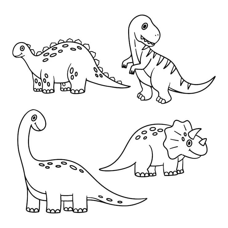 Dinozaury - kolorowanka do druku