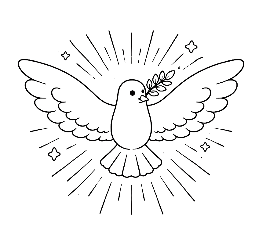 Duch Święty - kolorowanka do druku