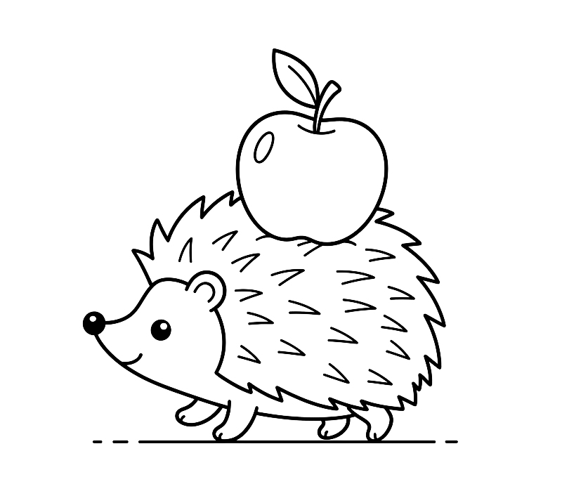 Dzień Jeża - kolorowanka do druku