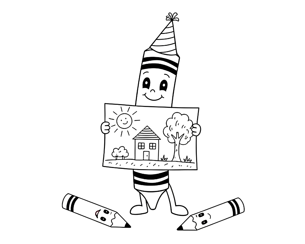 Dzień Kredki - kolorowanka do druku