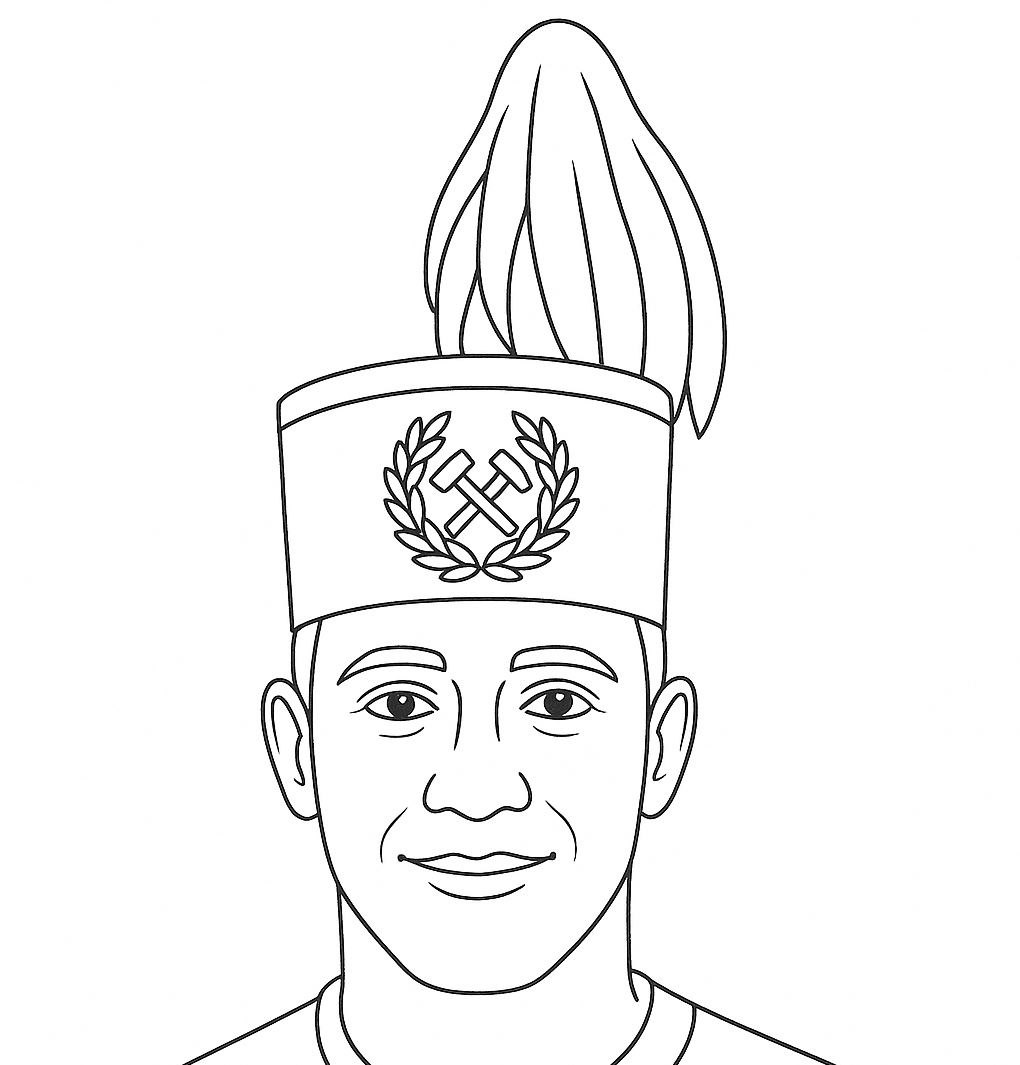 Górnik - kolorowanka do druku