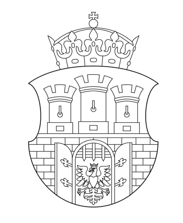 Herb Krakowa - kolorowanka do druku