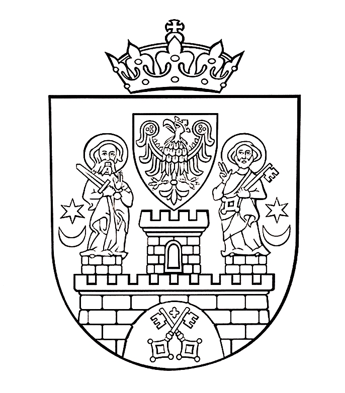 Herb Poznania - kolorowanka do druku