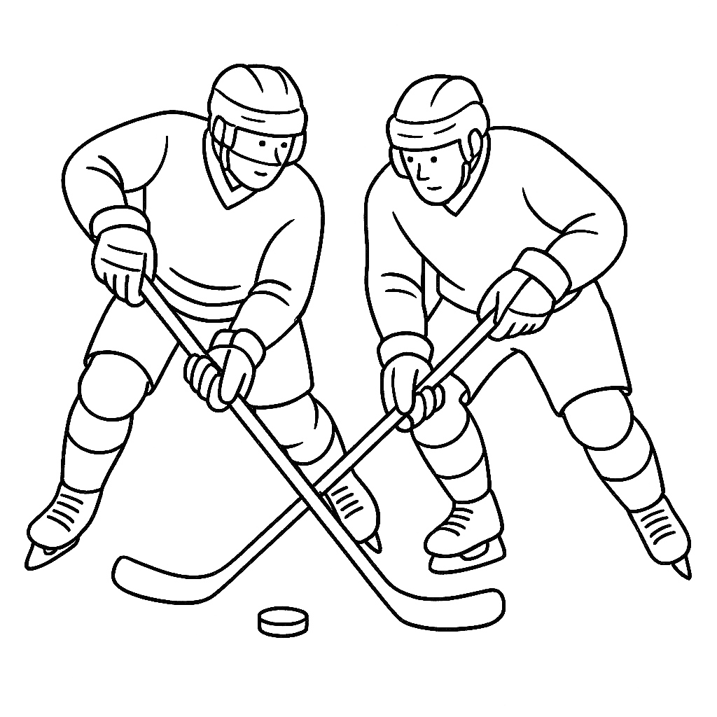 Hokej - kolorowanka do druku