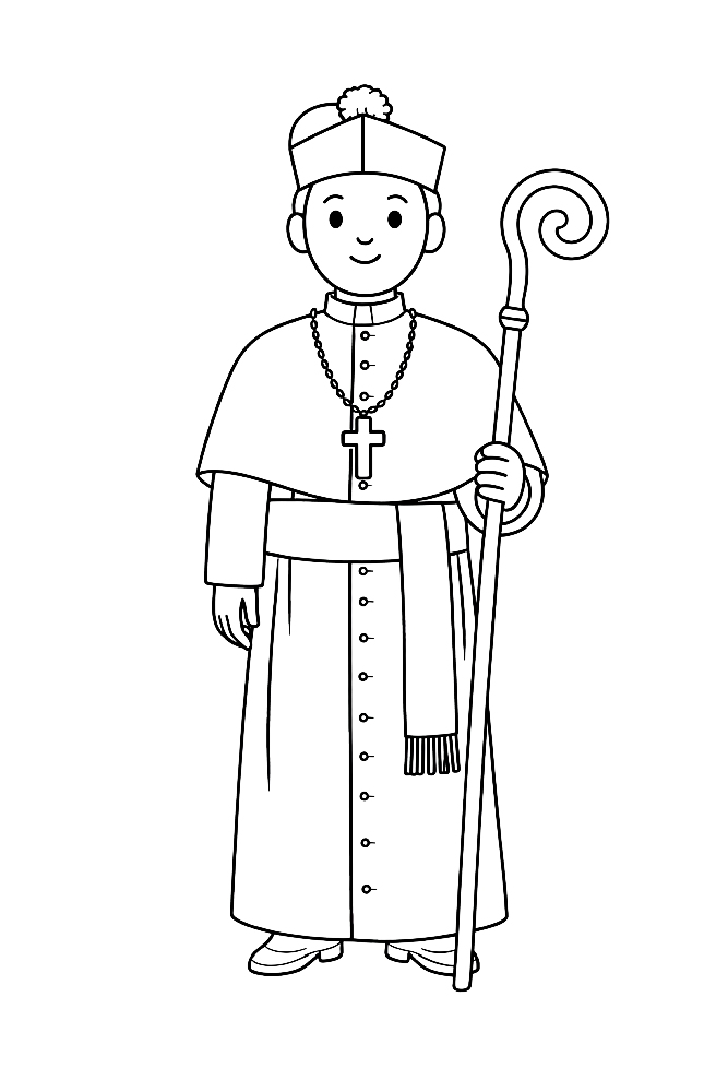 Kardynał - kolorowanka do druku