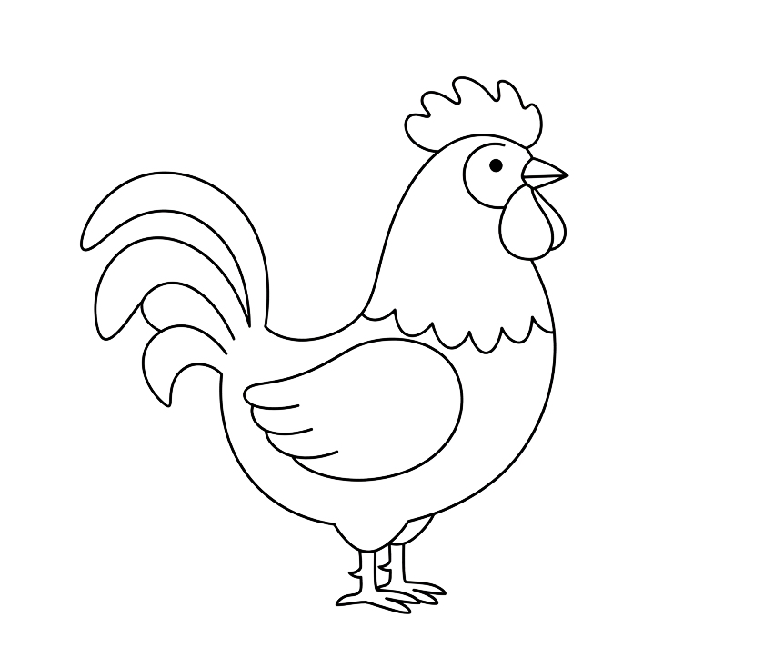 Kogut - kolorowanka do druku