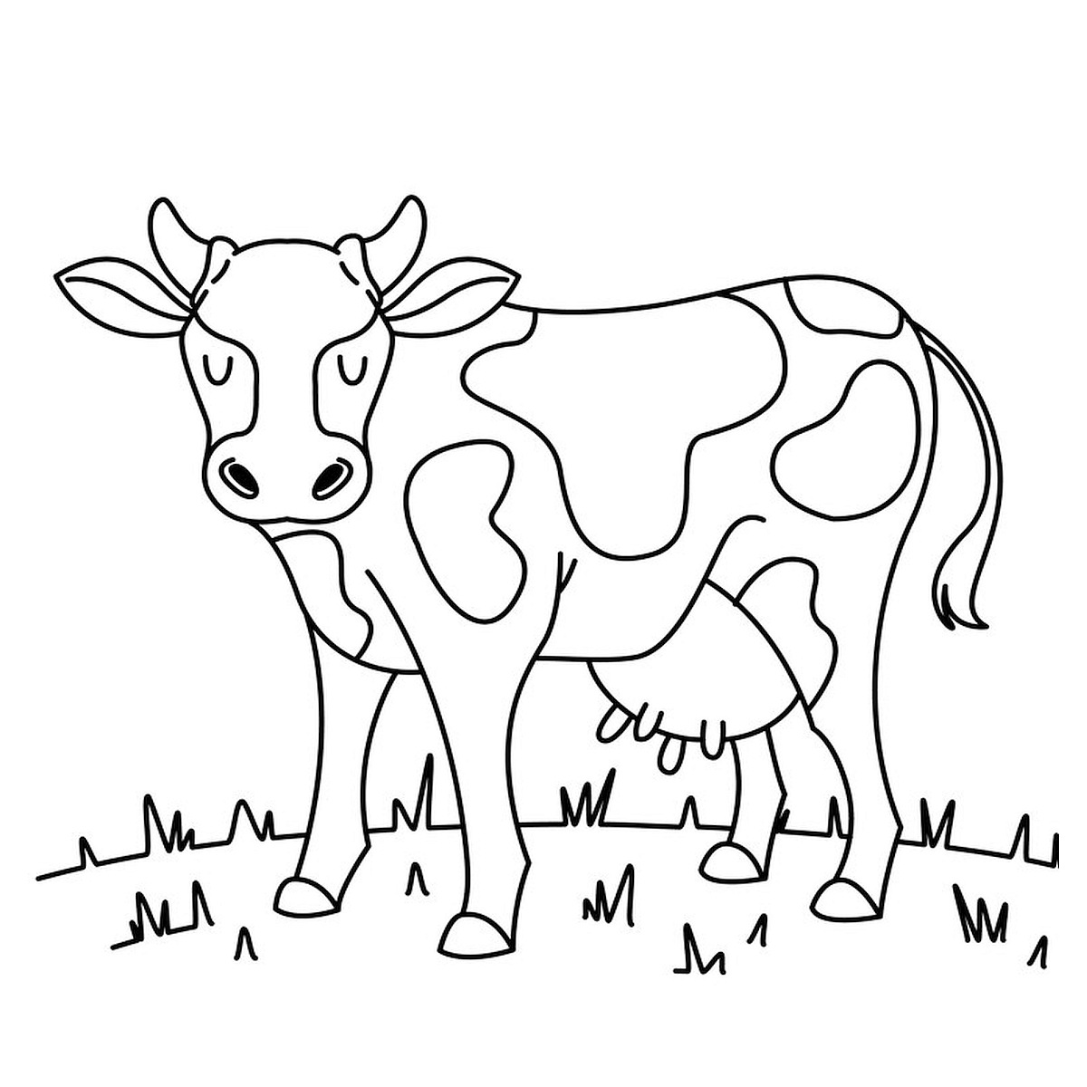 Krowa - kolorowanka do druku