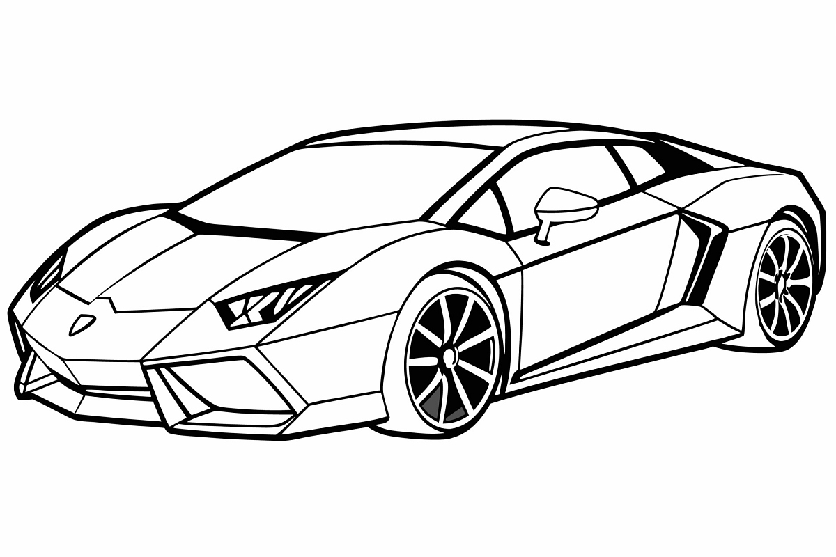 Lamborghini - kolorowanka do druku
