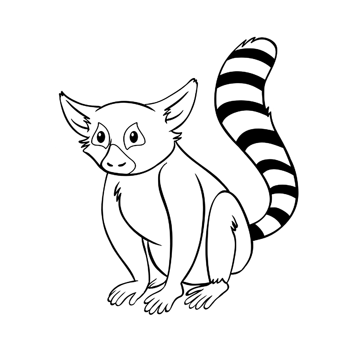 Lemur - kolorowanka do druku