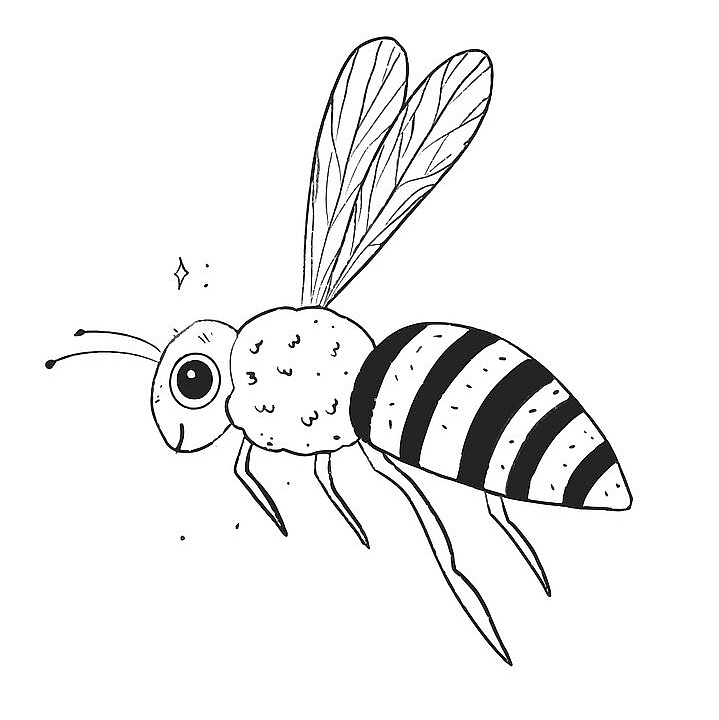 Pszczoła - kolorowanka do druku