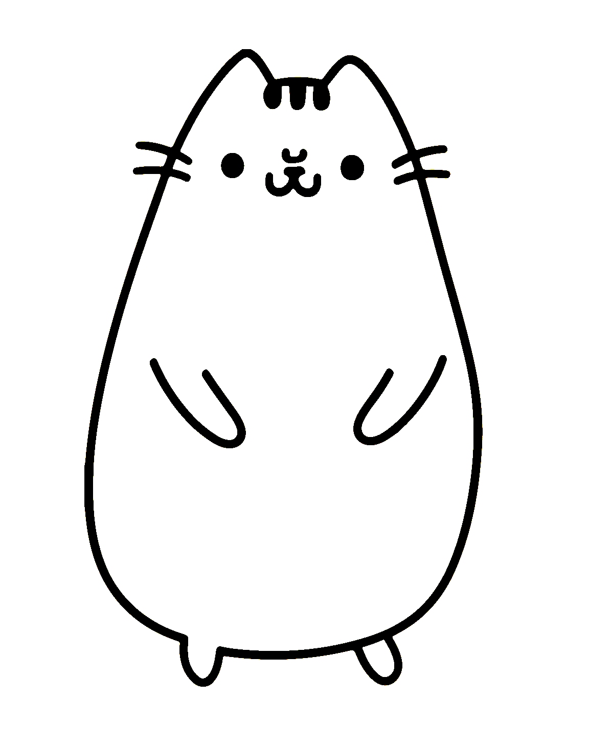 Pusheen - kolorowanka do druku