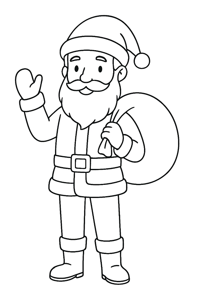 Kolorowanka z mikołajem do druku