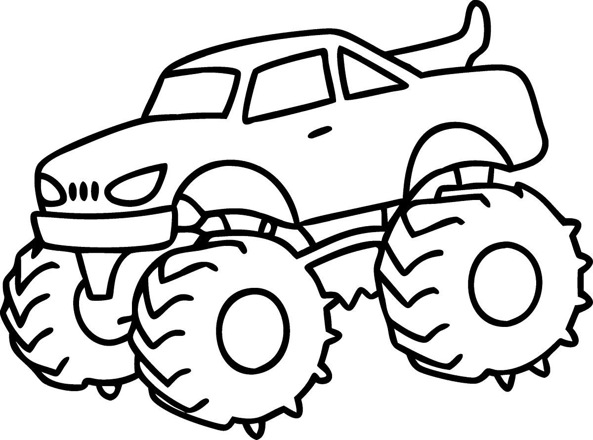 Monster truck - kolorowanka do druku