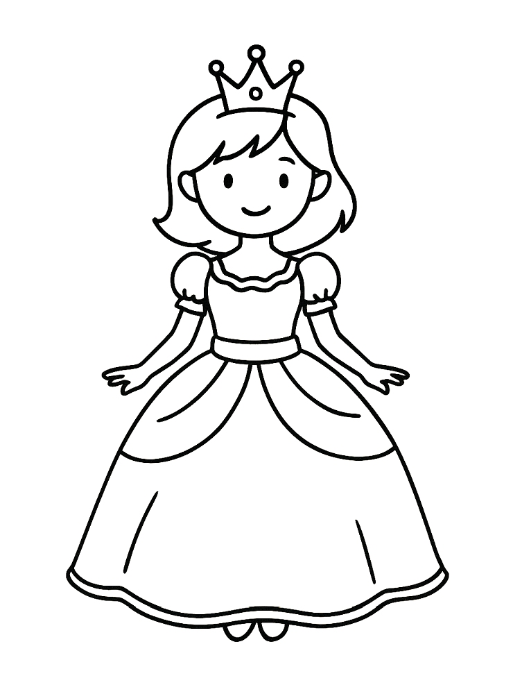 Księżniczka - kolorowanka do druku