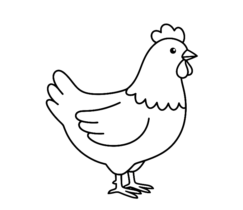 Kura - kolorowanka do druku