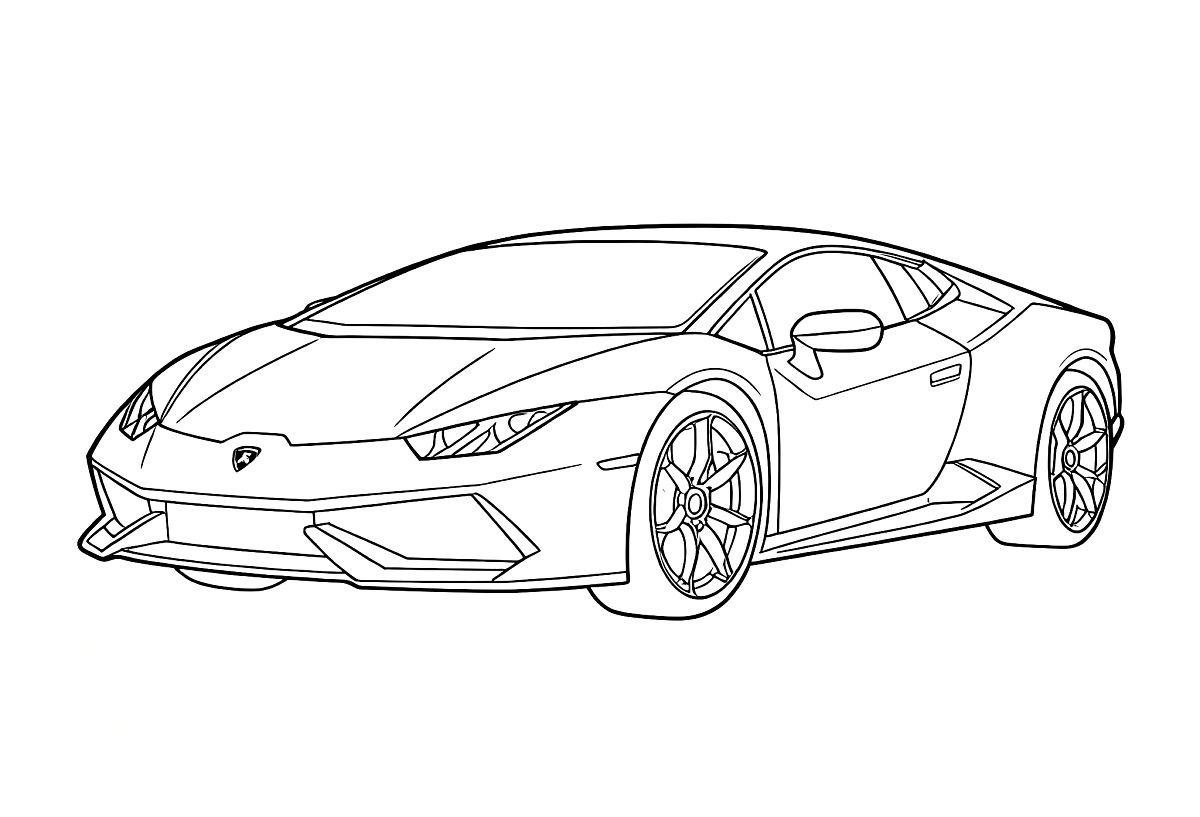 Lamborghini Huracan - kolorowanka do druku