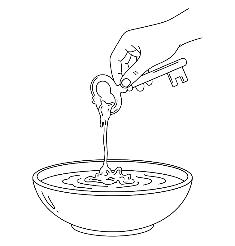 Lanie wosku Andrzejki - kolorowanka do druku