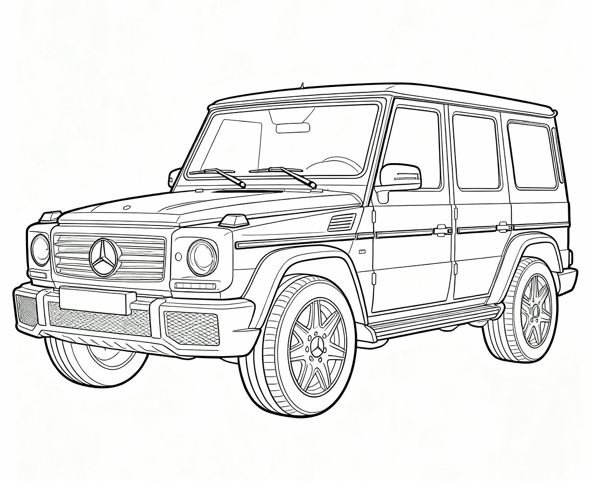 Mercedes G Klasa - kolorowanka do druku