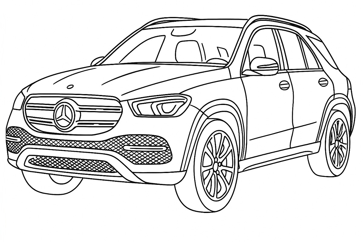 Mercedes GLE - kolorowanka do druku
