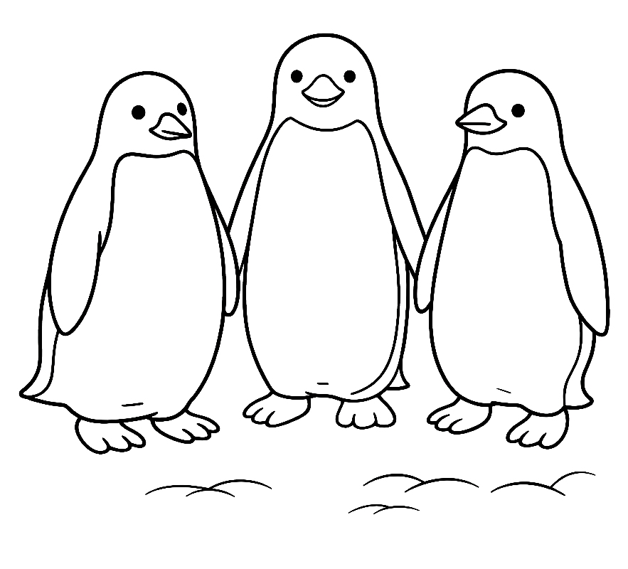 Pingwiny kolorowanka do druku