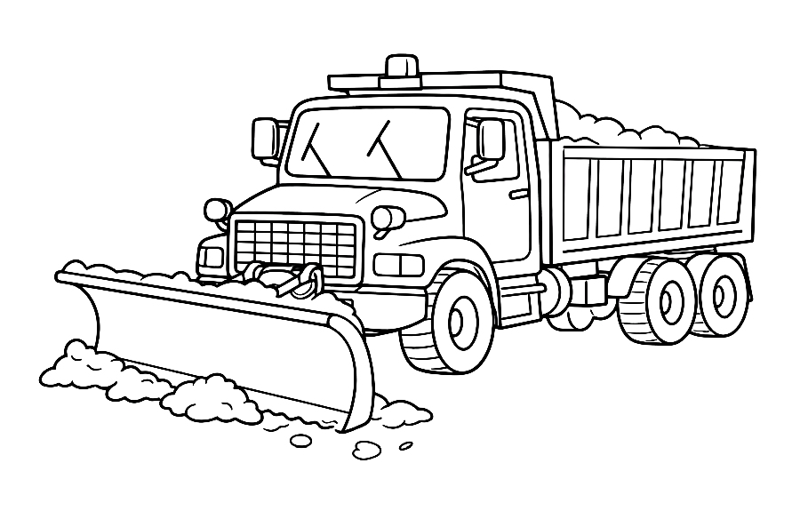 Pług śnieżny kolorowanka do druku