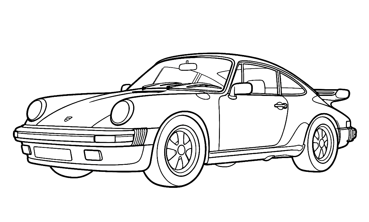 Porche 911 - kolorowanka do druku