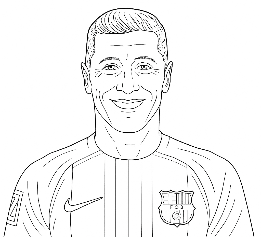 Robert Lewandowski - kolorowanka do druku