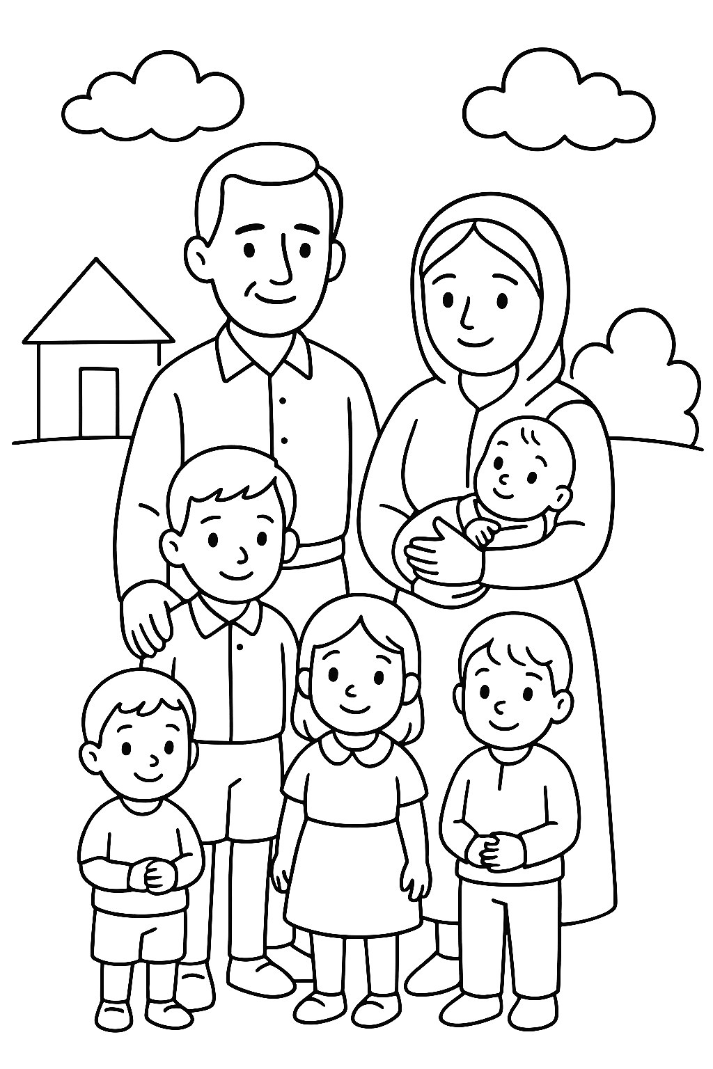 Rodzina Ulmów - kolorowanka do druku