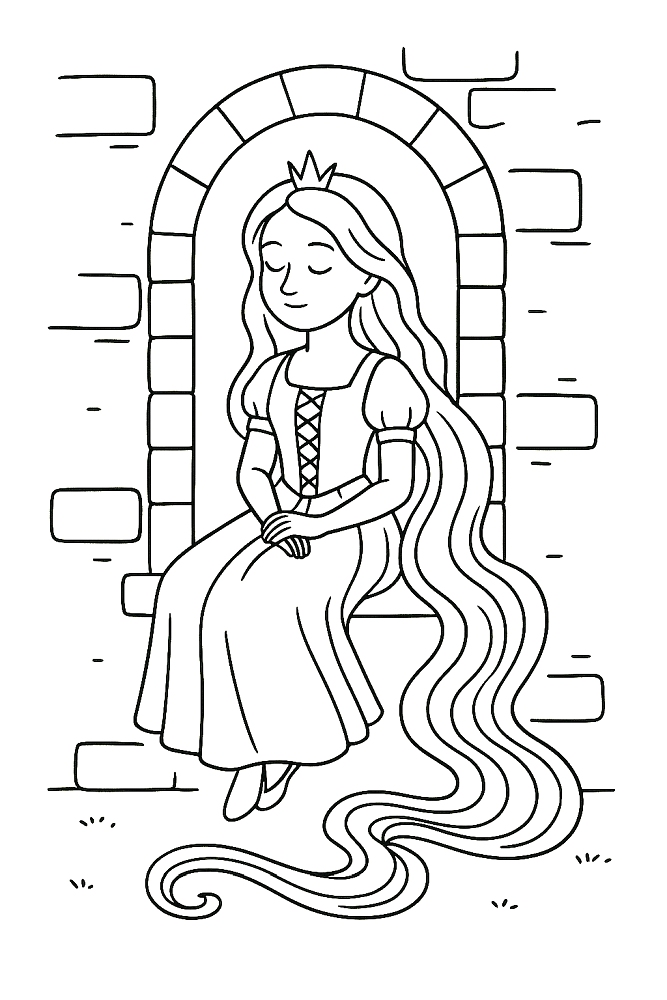 Roszpunka - kolorowanka do druku