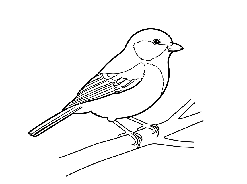 Sikorka - kolorowanka do druku