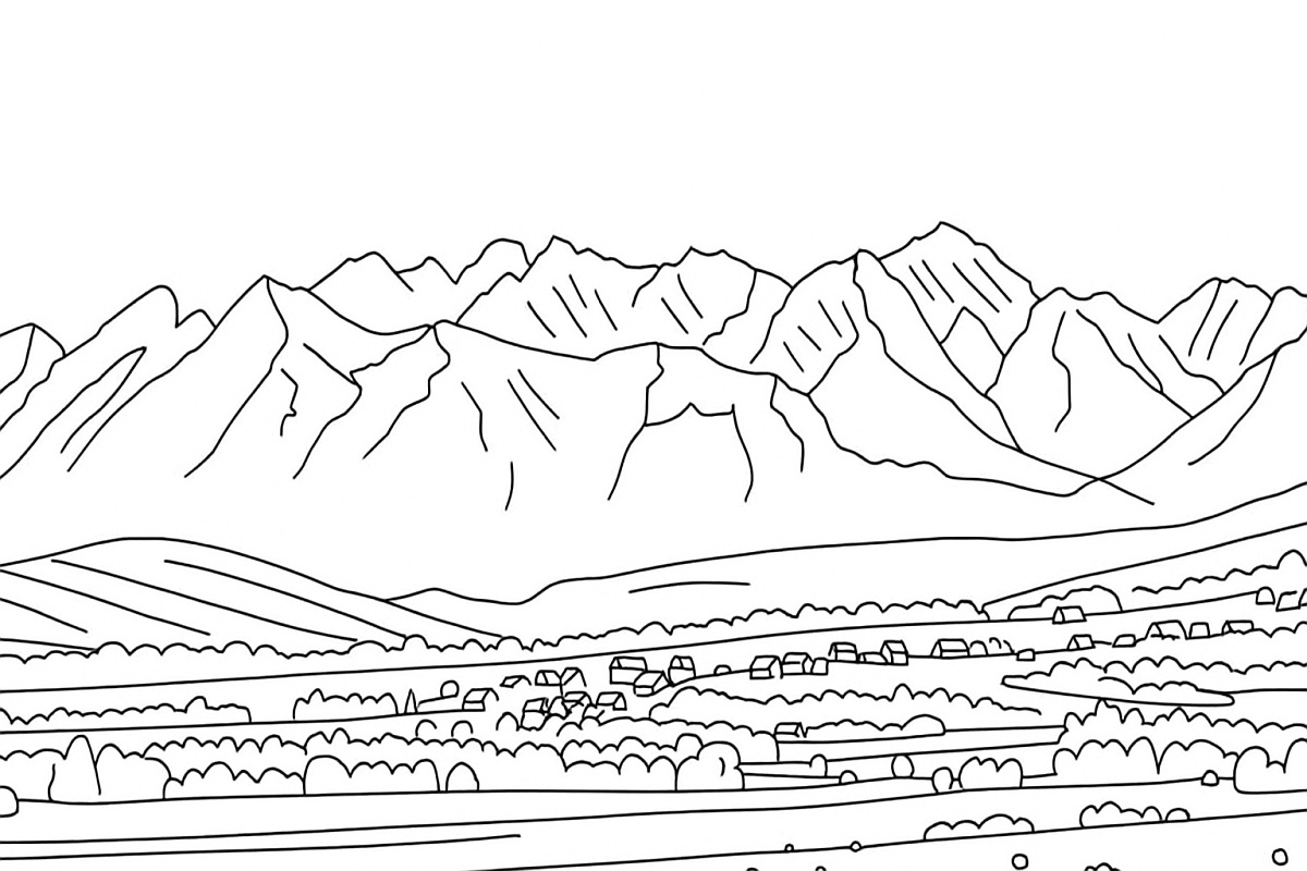 Tatry - kolorowanka do druku