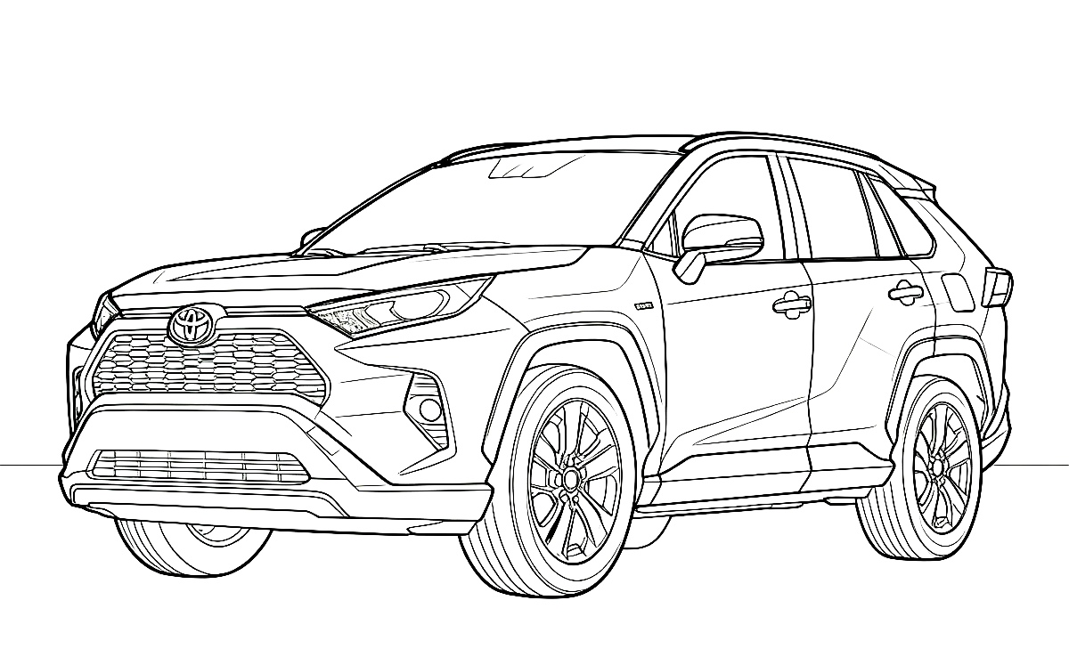 Toyota RAV 4 - kolorowanka do druku